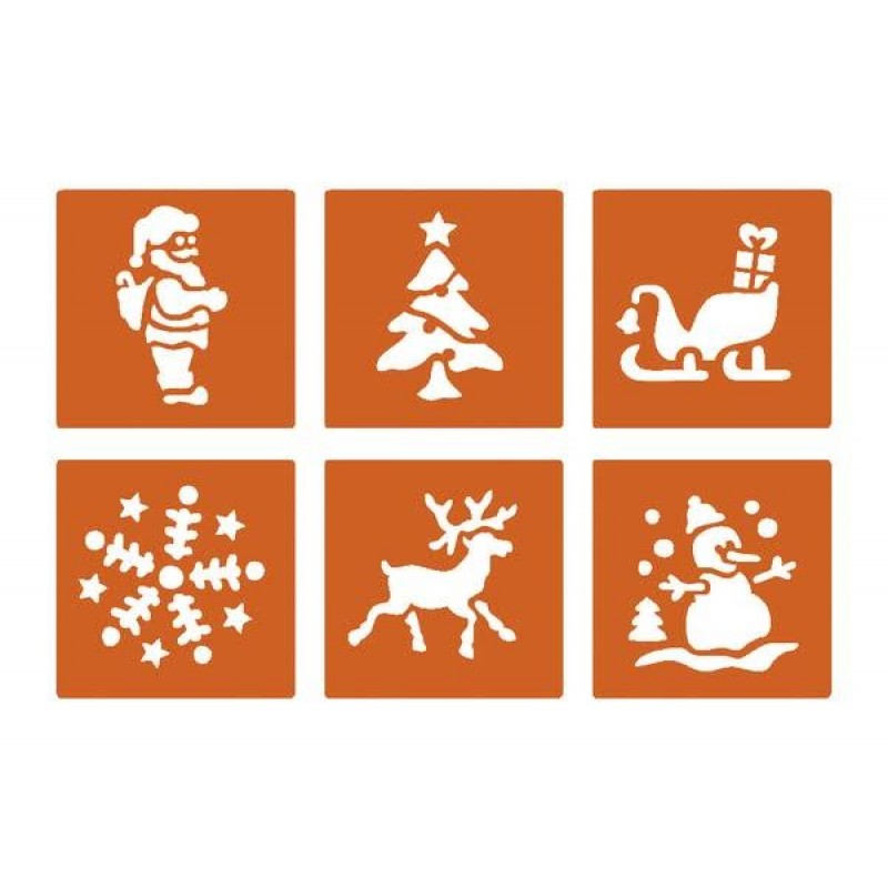 Στένσιλ 6 Χριστουγεννιάτικα Σχέδια