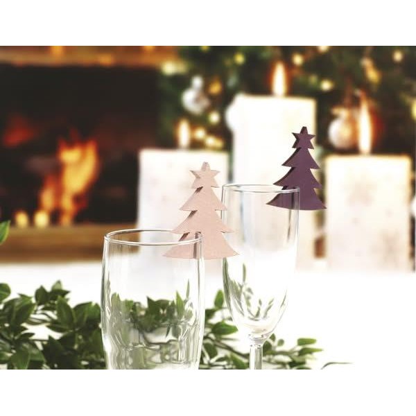 Σετ 10 Χριστουγεννιάτικα Διακοσμητικά για τα Ποτήρια