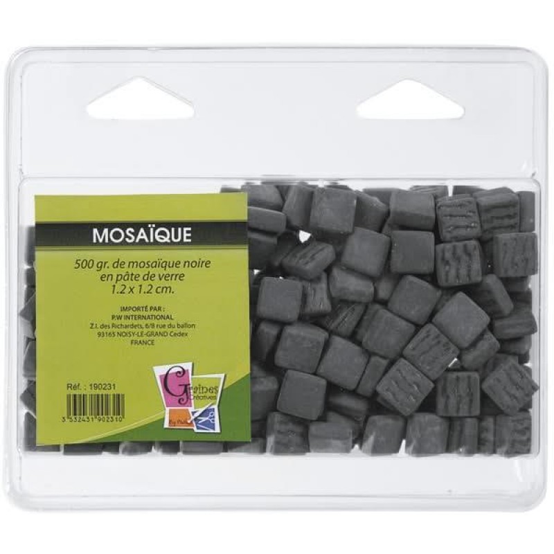 Ψηφίδες Μαύρες 12x12mm 500gr