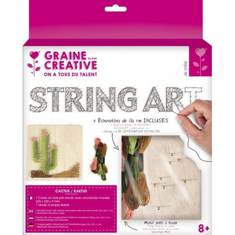 String Art Σετ Χειροτεχνίας με Κλωστές Κάκτος