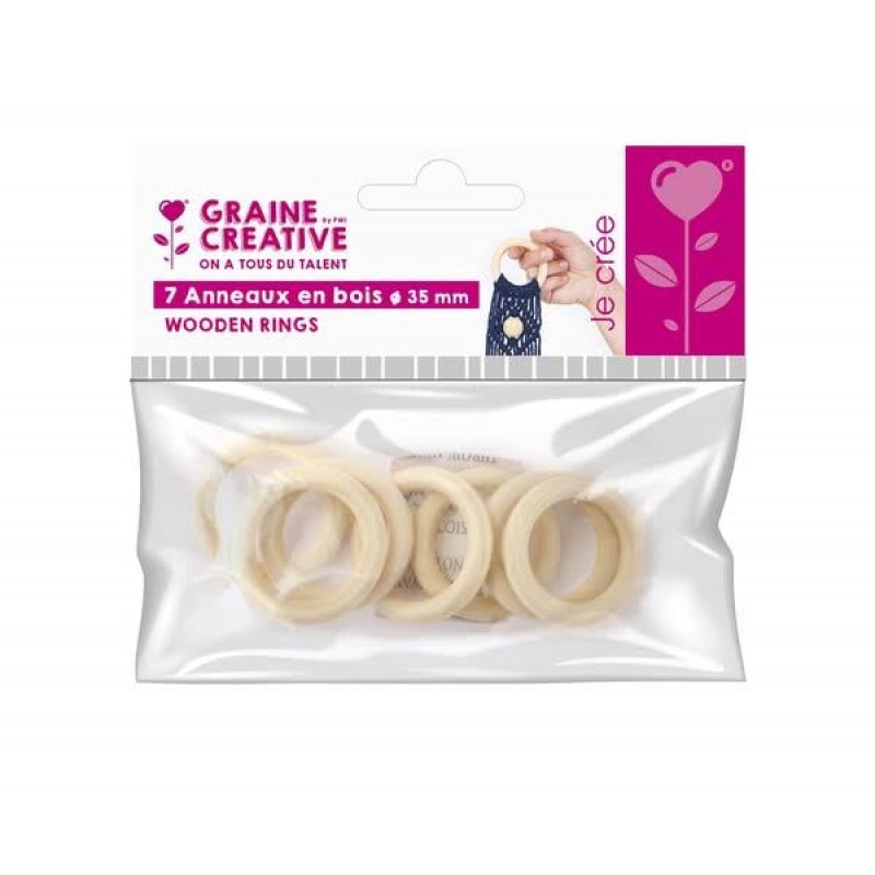 Σετ 7 Ξύλινοι Κρίκοι 35mm