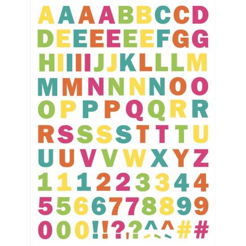 Αυτοκόλλητα Γράμματα ABC 200τεμ