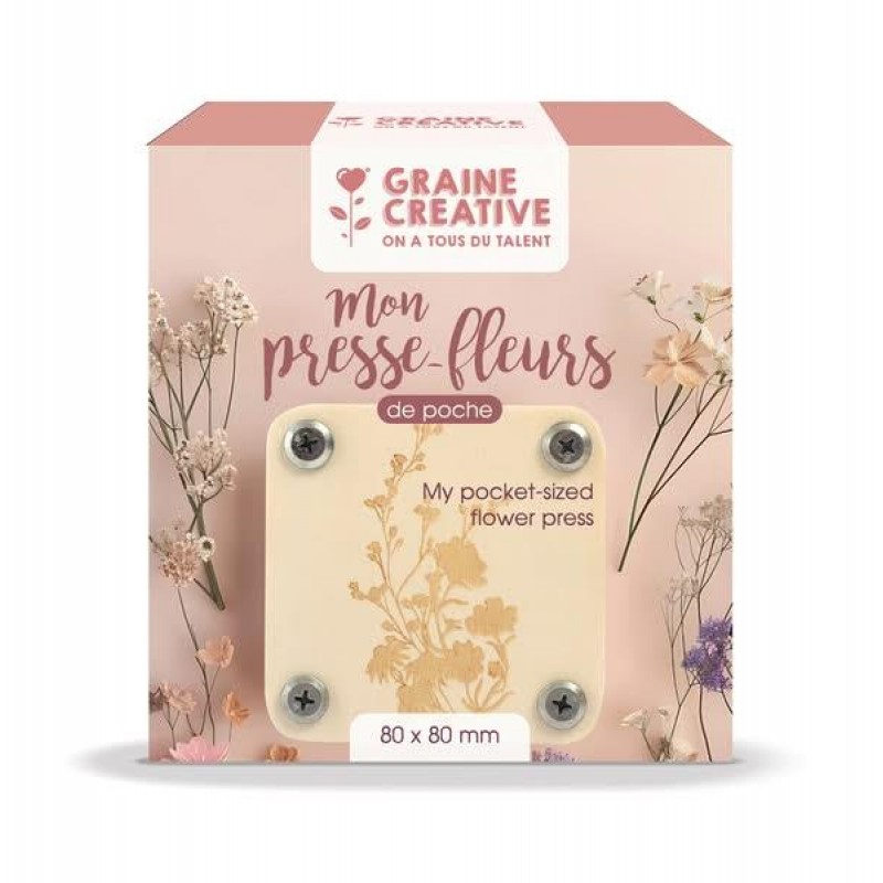 Ξύλινη πρέσα λουλουδιών 80 x 80mm