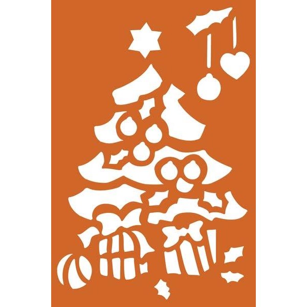 Σετ 2 Στένσιλ Αγιος Βασίλης - Ελατο 33 x 23 cm