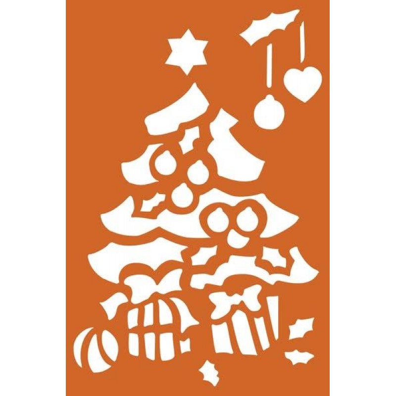 Σετ 2 Στένσιλ Αγιος Βασίλης - Ελατο 33 x 23 cm