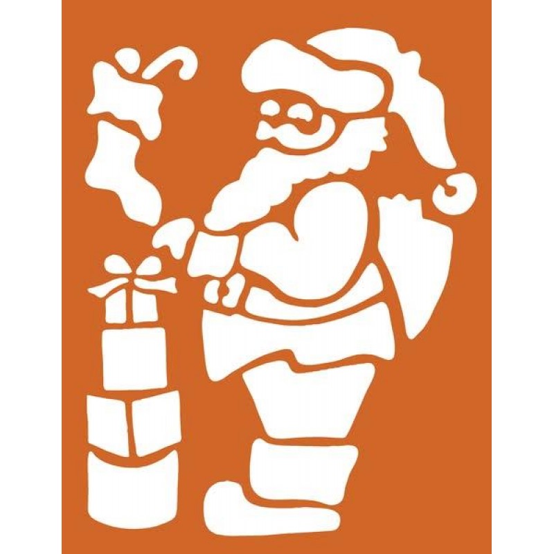 Σετ 2 Στένσιλ Αγιος Βασίλης - Ελατο 33 x 23 cm