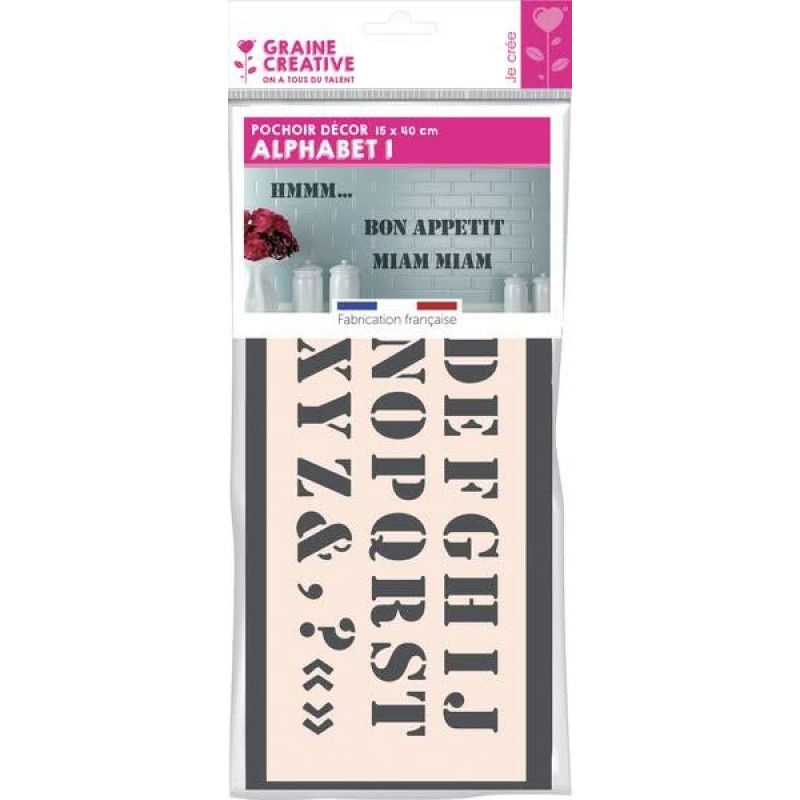 Στένσιλ 15x40cm Γράμματα ABC