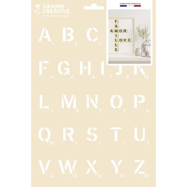 Στένσιλ 21x29cm Γράμματα ABC