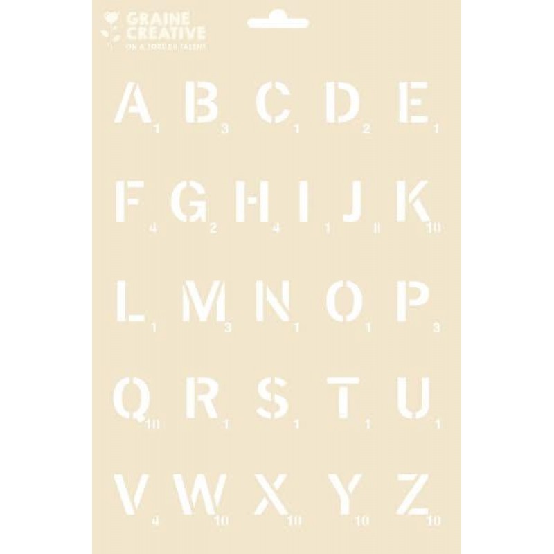 Στένσιλ 21x29cm Γράμματα ABC