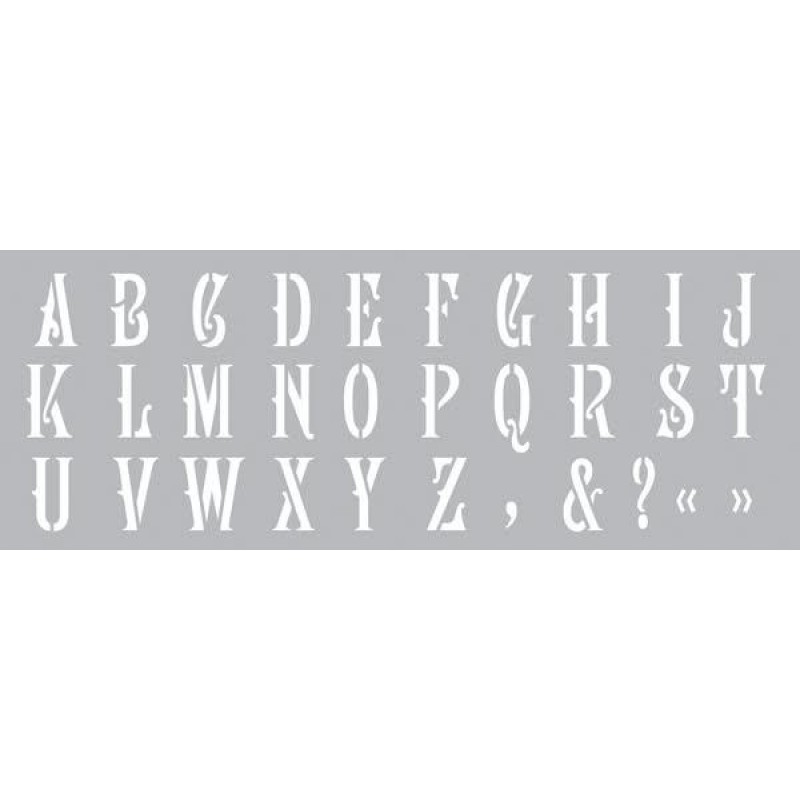 Στένσιλ 15x40cm Γράμματα ABC