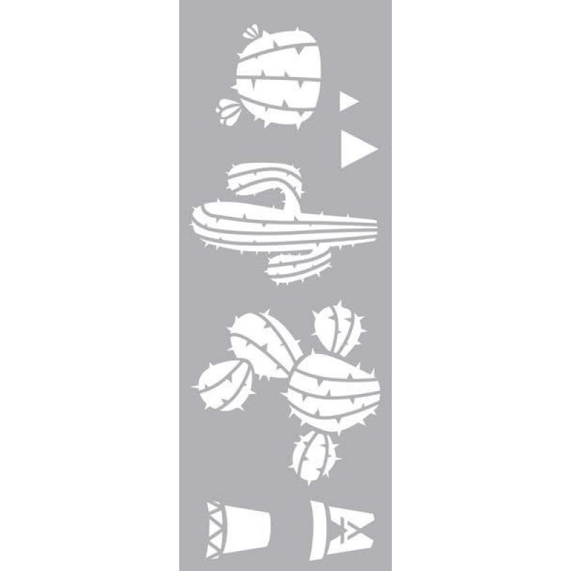 Στένσιλ 15x40cm Κάκτος