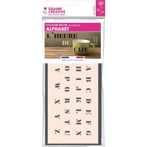 Στένσιλ 12x20cm Γράμματα ABC