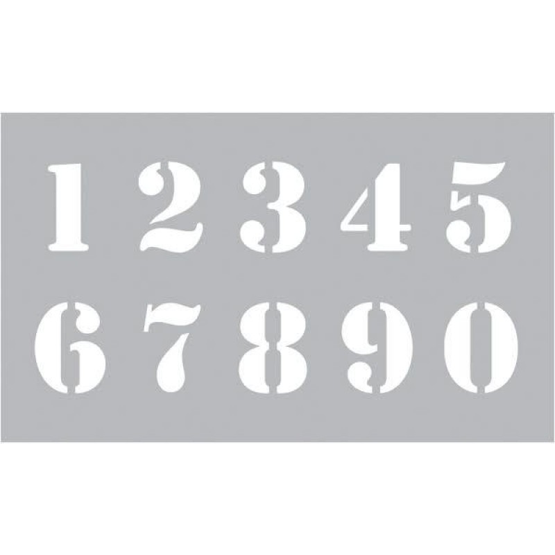 Στένσιλ 12x20cm Αριθμοί