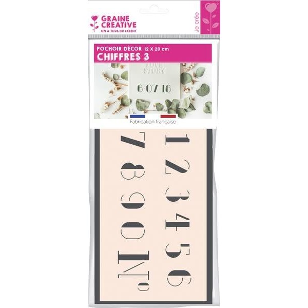 Στένσιλ 12x20cm Αριθμοί