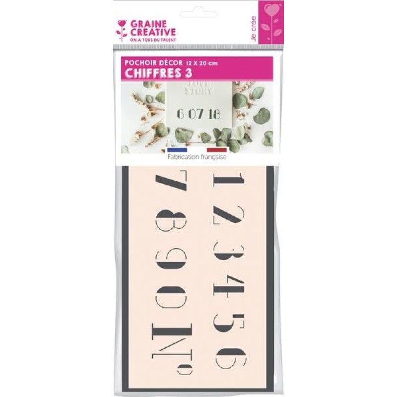 Στένσιλ 12x20cm Αριθμοί