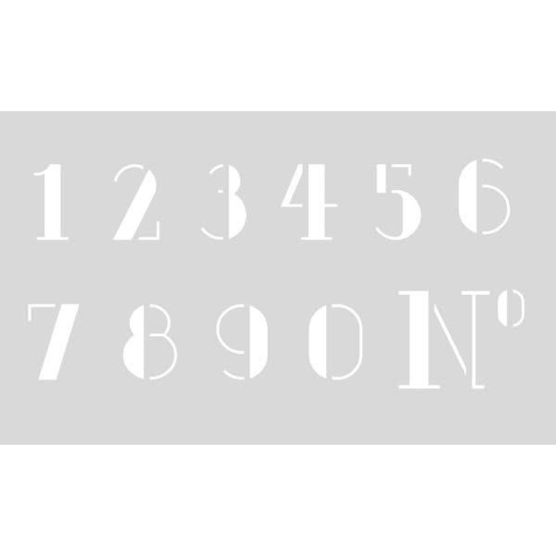 Στένσιλ 12x20cm Αριθμοί