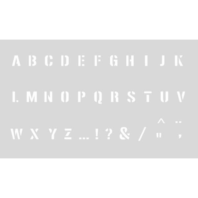 Στένσιλ 12x20cm Γράμματα ABC