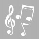 Στένσιλ 8x8cm Music