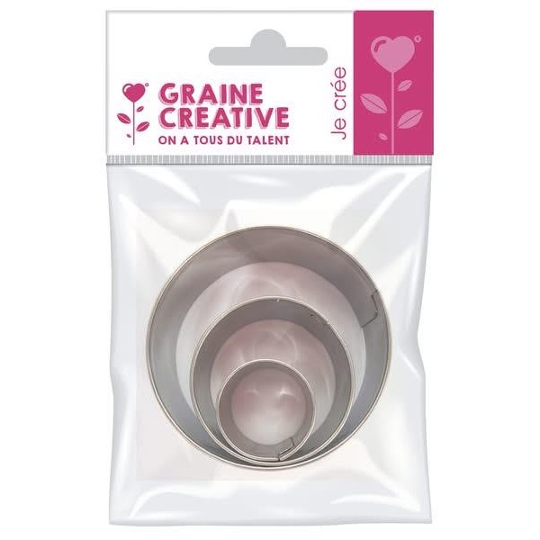 Σετ 3 Μεταλλικά Κουπ Πατ Κύκλοι O 15-30-45mm