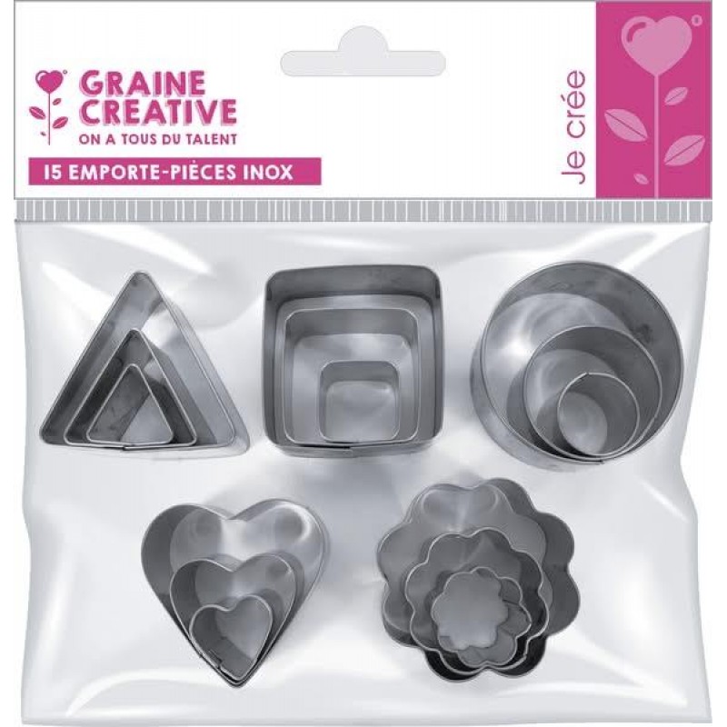 Σετ 15 Μταλλικά Κουπ Πατ Γεωμετρικά Σχήματα