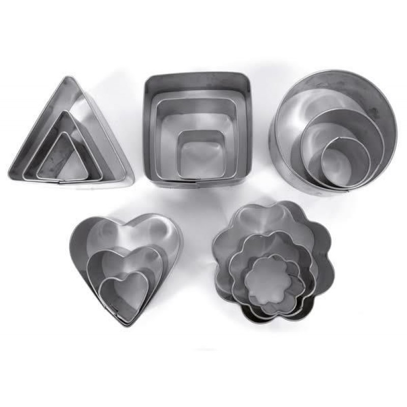 Σετ 15 Μταλλικά Κουπ Πατ Γεωμετρικά Σχήματα