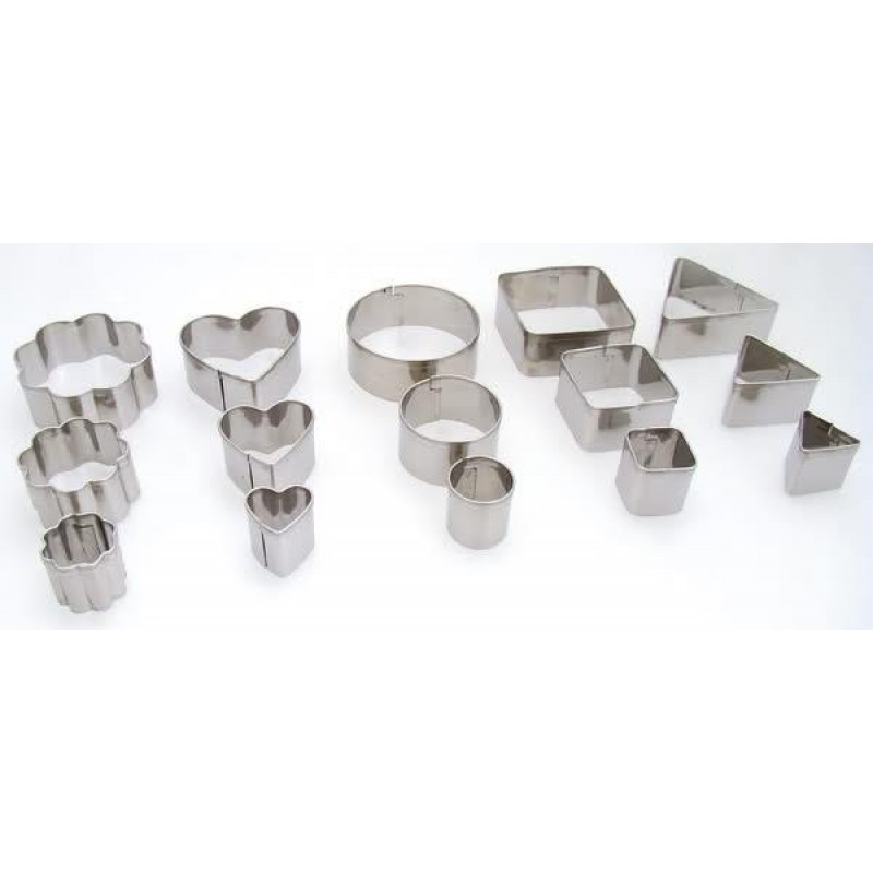 Σετ 15 Μταλλικά Κουπ Πατ Γεωμετρικά Σχήματα