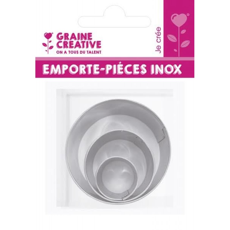 Σετ 3 Μεταλλικά Κουπ Πατ Κύκλοι O 20-30-40mm