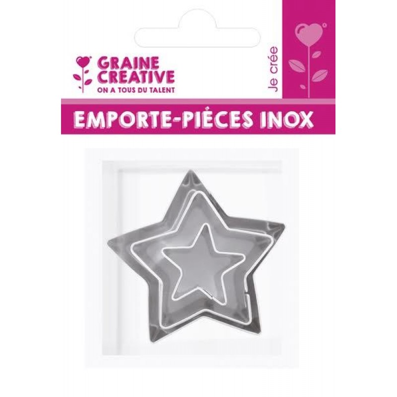 Σετ 3 Μεταλλικά Κουπ Πατ Αστεράκια 15-30-40mm