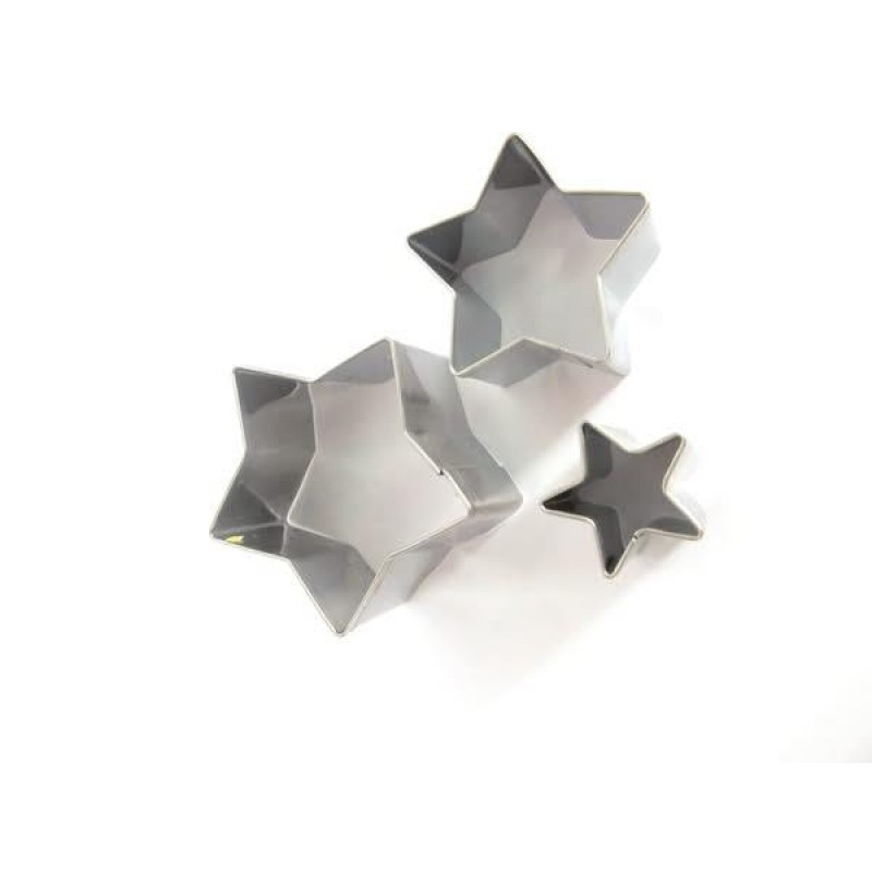 Σετ 3 Μεταλλικά Κουπ Πατ Αστεράκια 15-30-40mm