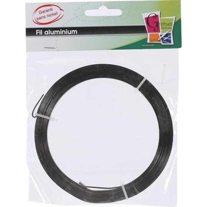 Σύρμα Αλουμινίου Μαύρο Πλακέ 4m 1x5mm