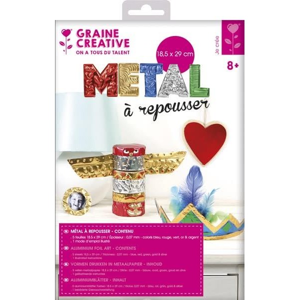 Φύλλο Αλουμινίου 18x29x0,07mm Χρωματιστό 5τεμ