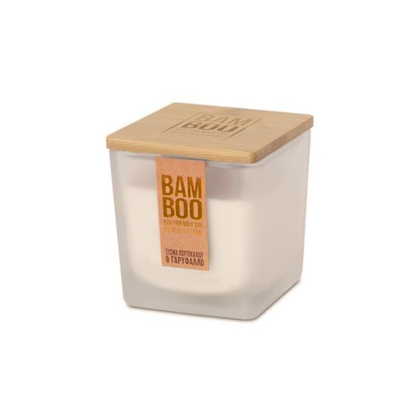 Αρωματικό Κερί Bamboo 210gr Ξύσμα Πορτοκαλιού και Γαρύφαλο