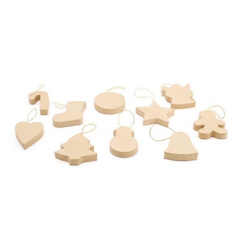 Σετ 10 Χριστουγεννιάτικα Στολίδια 80mm