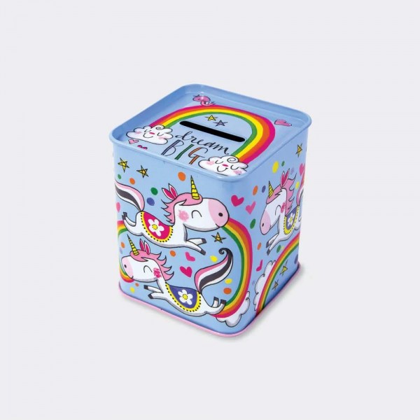 Rachel Ellen Design Κουμπαράς Μεταλλικός Dream Big Unicorns