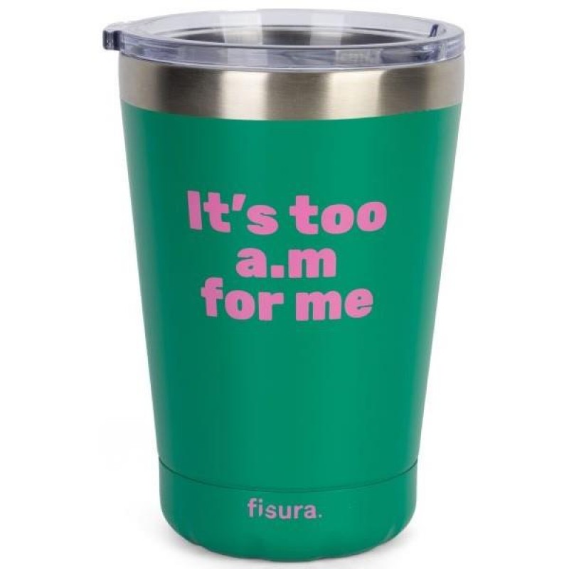 Fisura Κούπα Θερμός 310ml ItS Too Am For Me Green Fisura Κούπα Θερμός 310ml ItS Too Am For Me Green