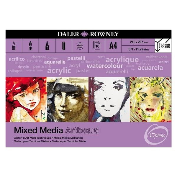 Daler Mixed Media ArtBoard A4 - 210mm x 297mm 10 φύλλα Daler Mixed Media ArtBoard A4 - 210mm x 297mm 10 φύλλα