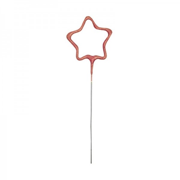 Βεγγαλικά τούρτας Ρόζ-Χρυσό Αστέρι 18cm 8τεμ