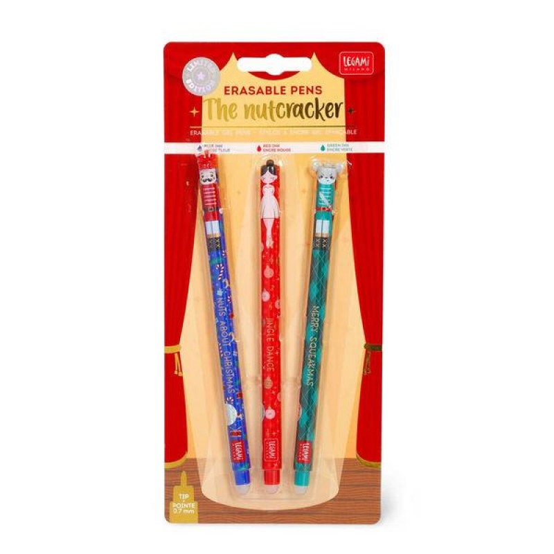 Legami Set Of 3 Erasable Gel Pens The Nutcracker