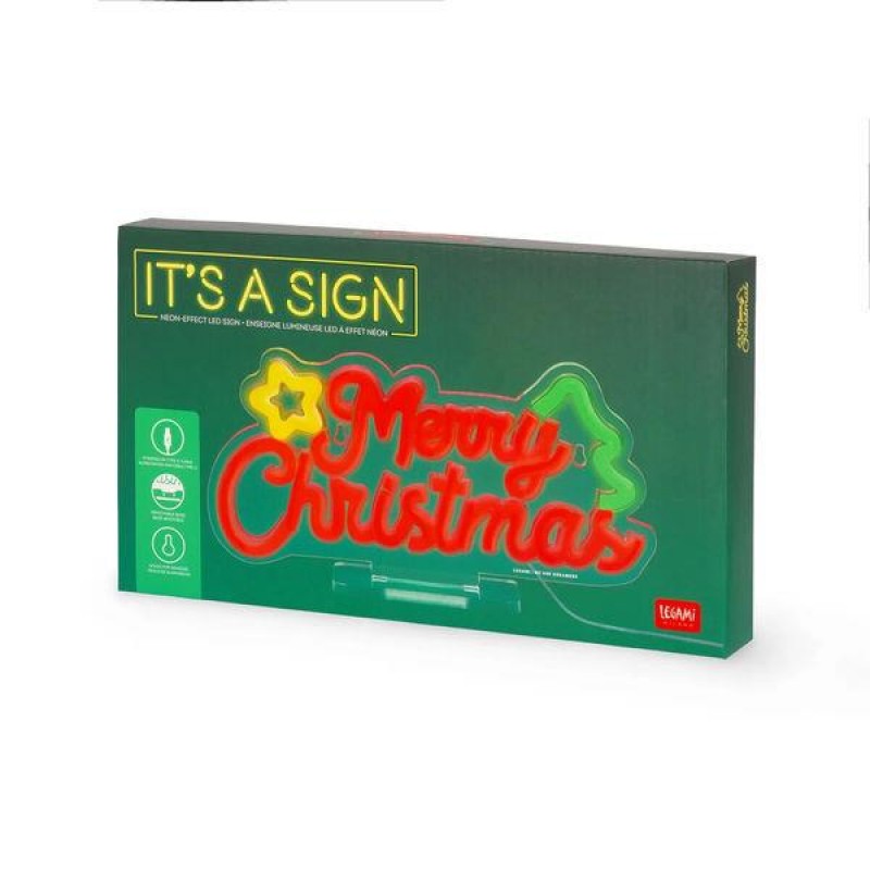 Legami Neon-Effect Led Sign - Merry Xmas