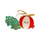 Legami Plush Christmas Decoration - Oh-Oh-Ohrnaments - Ball