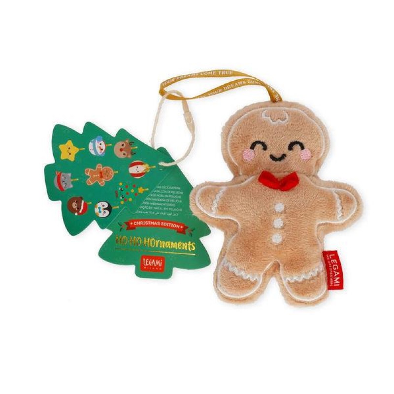 Legami Plush Christmas Decoration - Oh-Oh-Ohrnaments - Gingerbread