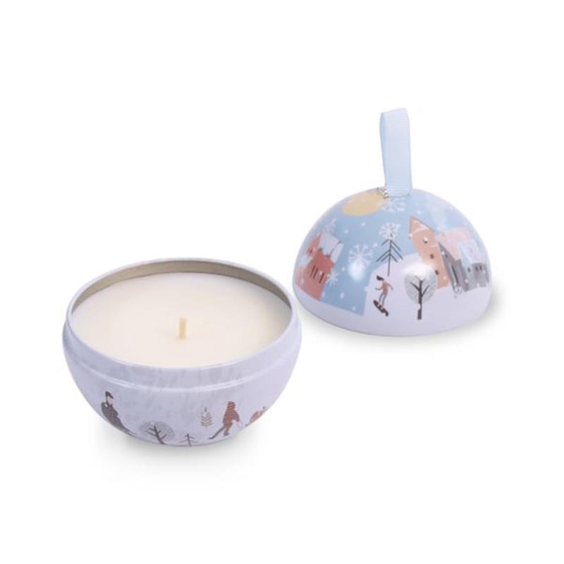 Κερί Μεταλλικό Χριστουγεννιάτικη Μπάλα “Snowflake Sparkle” 85g