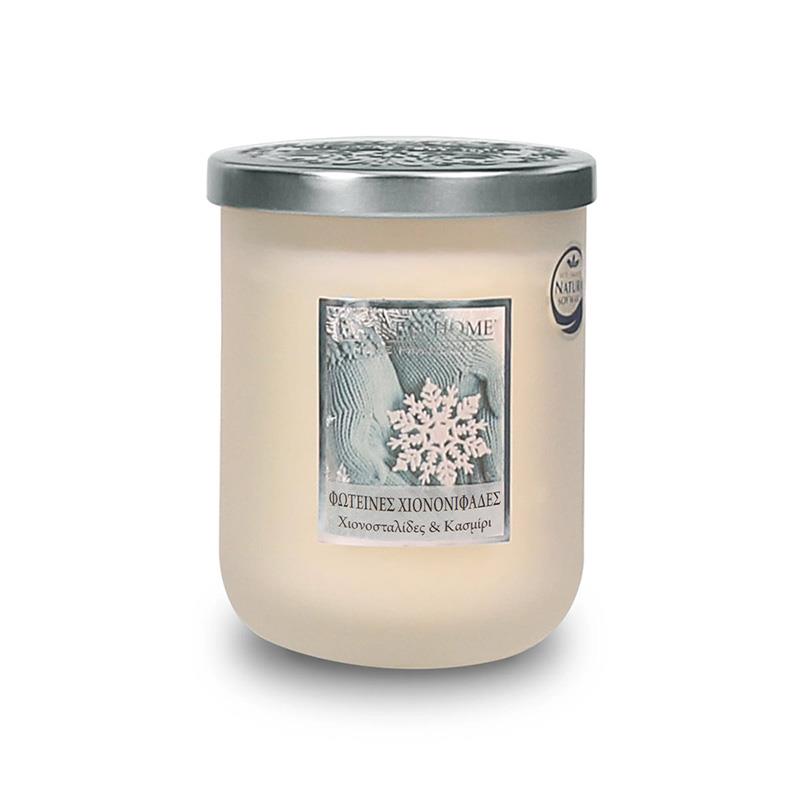 Αρωματικό Κερί Μεγάλο 320g Φωτεινές Χιονονιφάδες