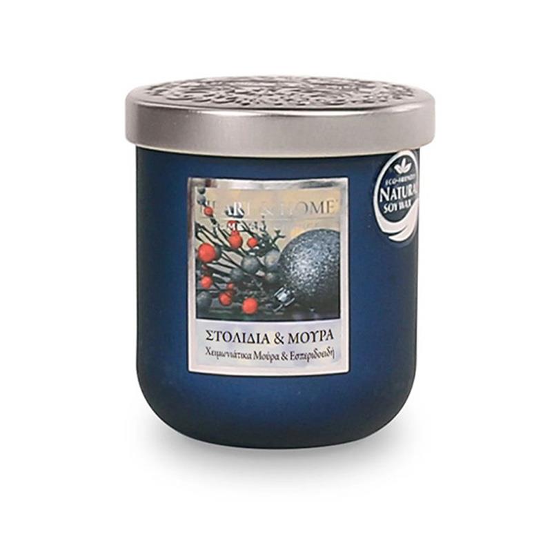 Αρωματικό Κερί Μεσαίο 110g Στολίδια και Μούρα
