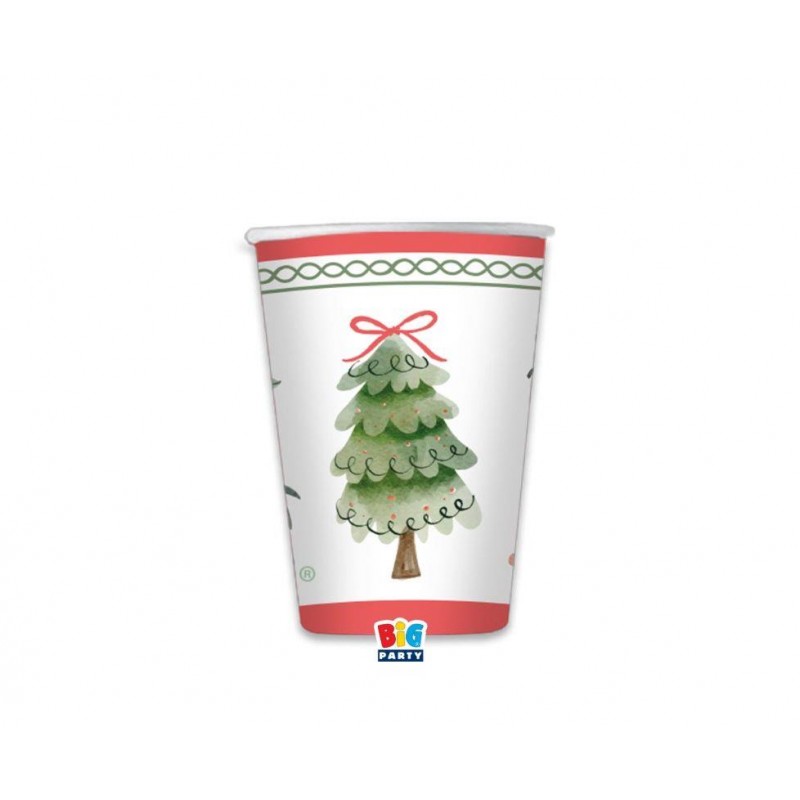 Ποτήρια Χάρτινα 250ml Joyful Christmas  6τεμ