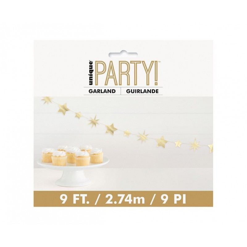 Γιρλάντα με Χρυσά Αστέρια 274cm