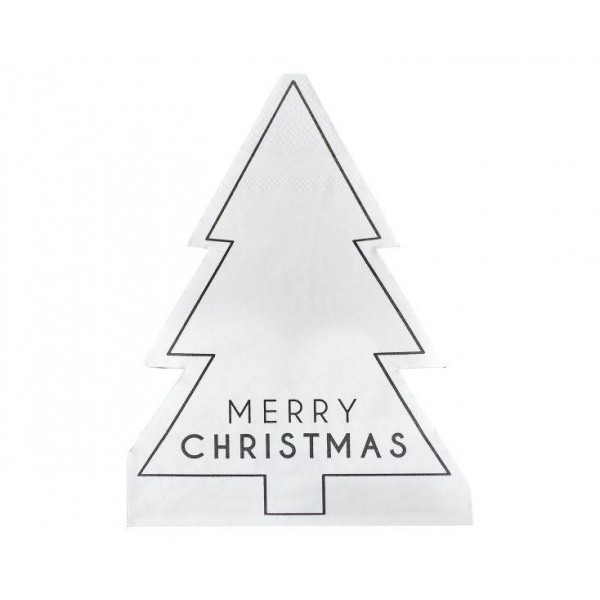 Χαρτοπετσέτες Περιγραμμικές Χριστουγεννιάτικο Δένδρο 16τεμ