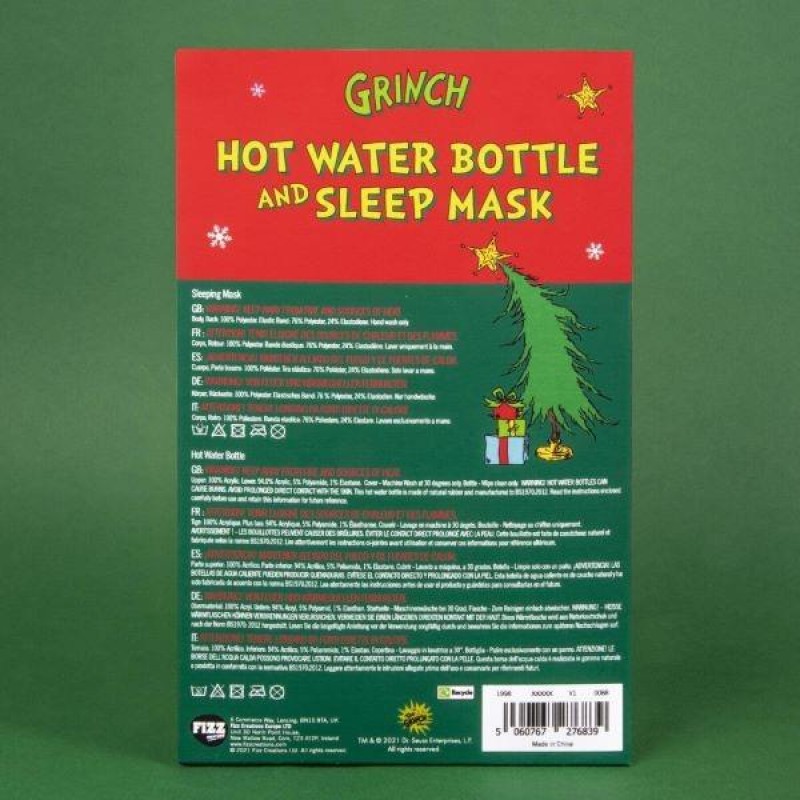 Σετ Θερμοφόρας και Μάσκα Υπνου The Grinch Σετ Θερμοφόρας και Μάσκα Υπνου The Grinch