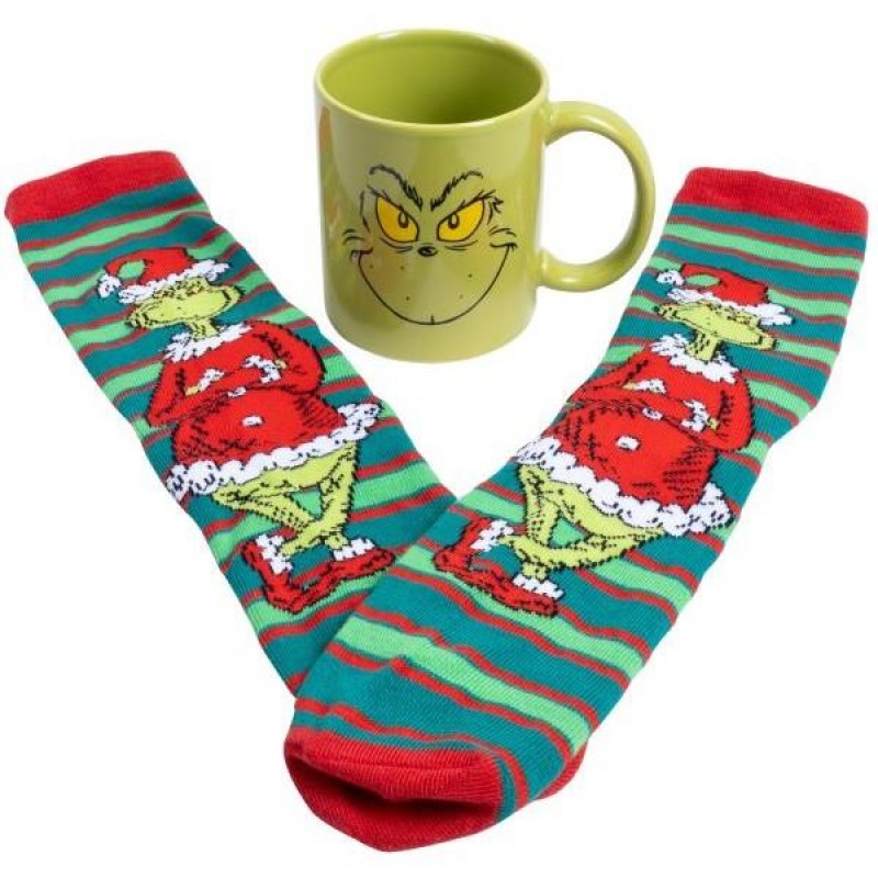 Σετ Δώρου Κεραμική Κούπα και Κάλτσες The Grinch