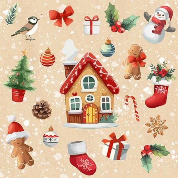 Atelier Χαρτοπετσέτες Φαγητού 33cm 20τεμ My little house Atelier Χαρτοπετσέτες Φαγητού 33cm 20τεμ My little house